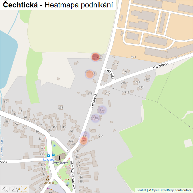 Mapa Čechtická - Firmy v ulici.