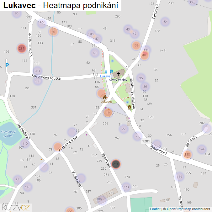 Mapa Lukavec - Firmy v části obce.