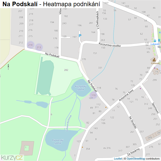 Mapa Na Podskalí - Firmy v ulici.
