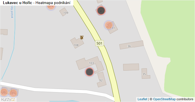 Lukavec u Hořic - mapa podnikání
