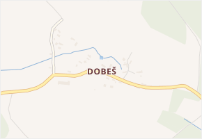 Dobeš v obci Lukavec u Hořic - mapa části obce