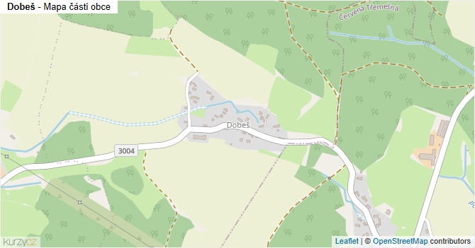 Dobeš - mapa části obce