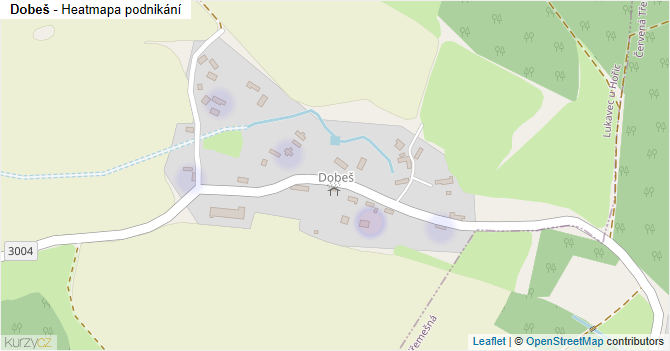 Dobeš - mapa podnikání