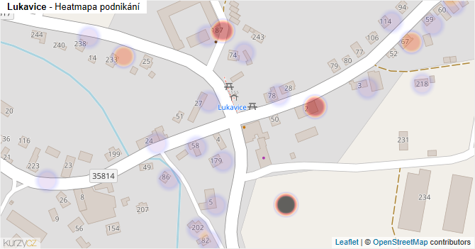 Lukavice - mapa podnikání