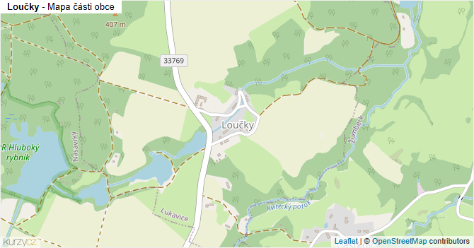 Loučky - mapa části obce