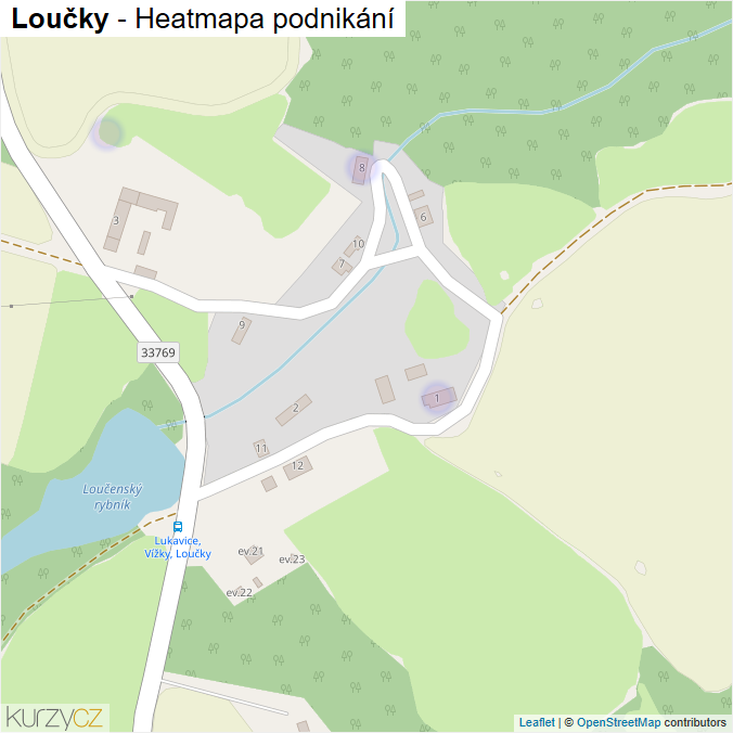 Mapa Loučky - Firmy v části obce.