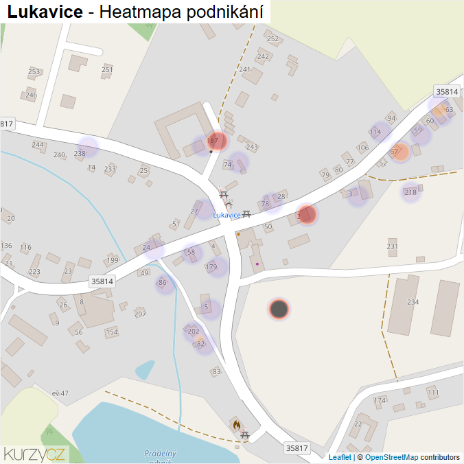 Mapa Lukavice - Firmy v části obce.