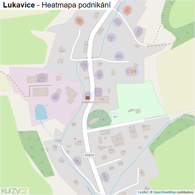 Mapa Lukavice - Firmy v části obce.