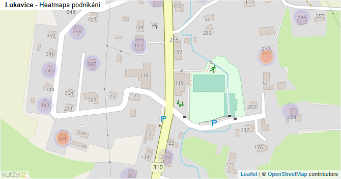 Lukavice - mapa podnikání