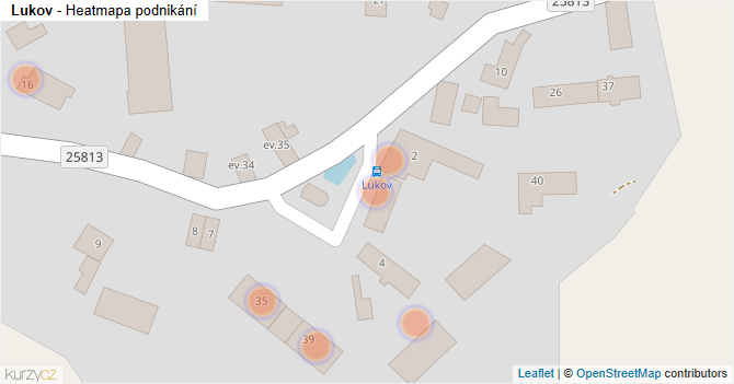 Lukov - mapa podnikání