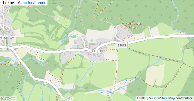 Lukov - mapa části obce