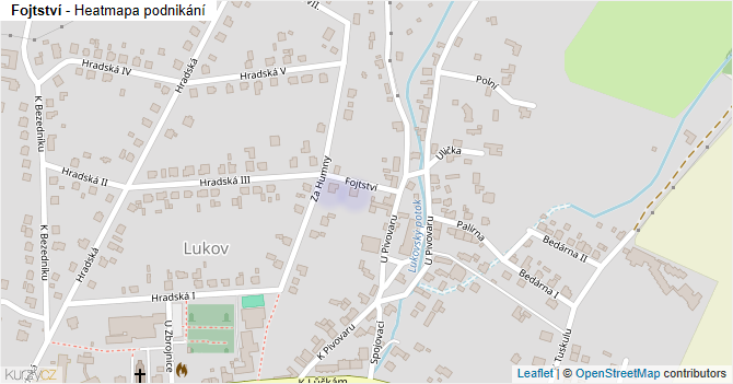 Fojtství - mapa podnikání