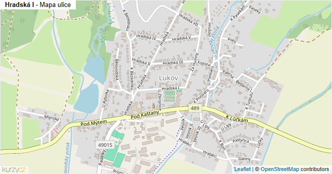 Hradská I - mapa ulice
