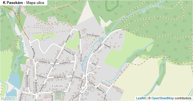 K Pasekám - mapa ulice