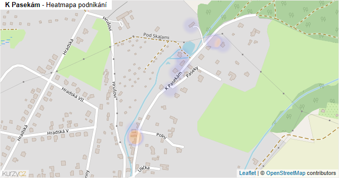 K Pasekám - mapa podnikání