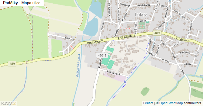 Padělky - mapa ulice