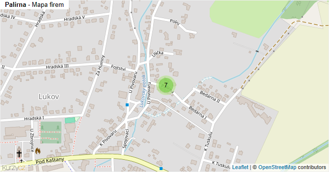 Palírna - mapa firem