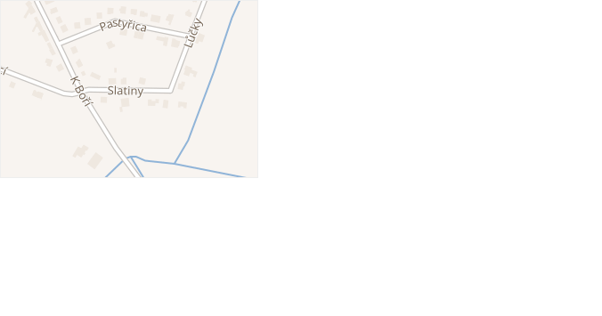 Slatiny v obci Lukov - mapa ulice