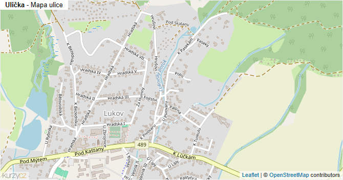 Ulička - mapa ulice