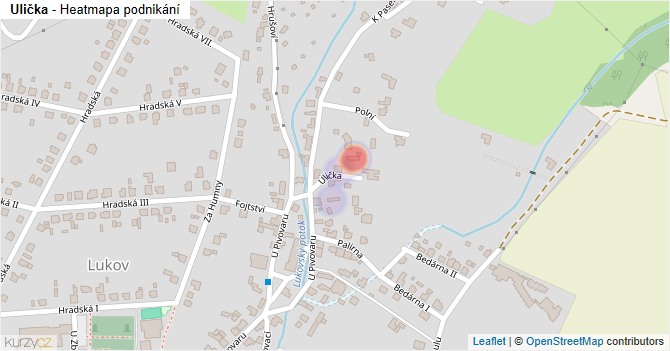 Ulička - mapa podnikání