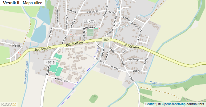 Vesník II - mapa ulice