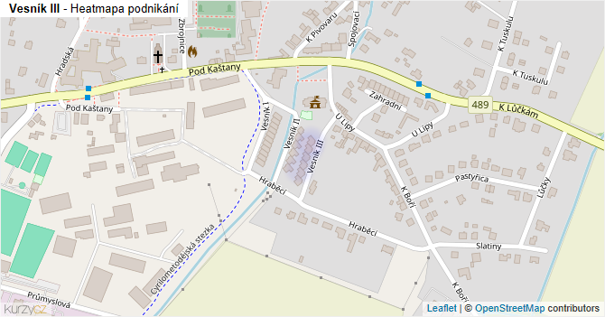 Vesník III - mapa podnikání