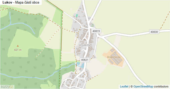 Lukov - mapa části obce