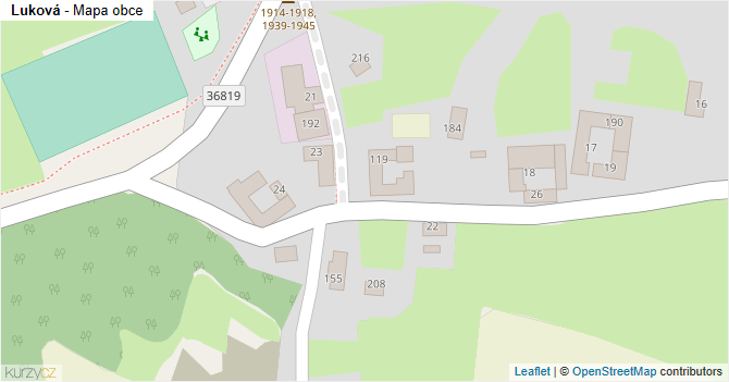 Luková - mapa obce