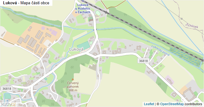 Luková - mapa části obce