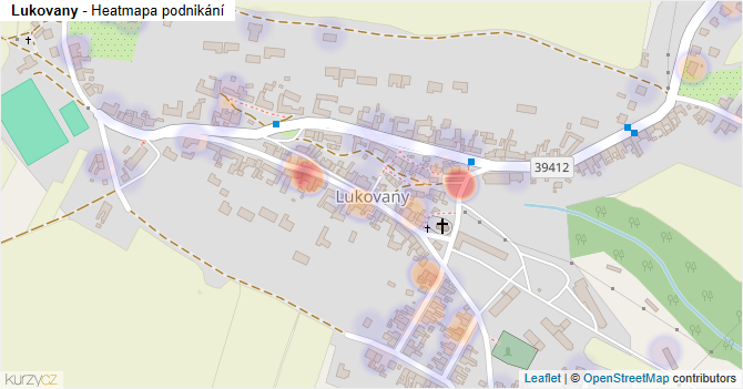 Lukovany - mapa podnikání