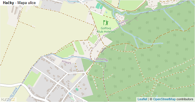 Hačky - mapa ulice