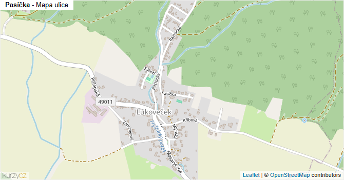 Pasíčka - mapa ulice