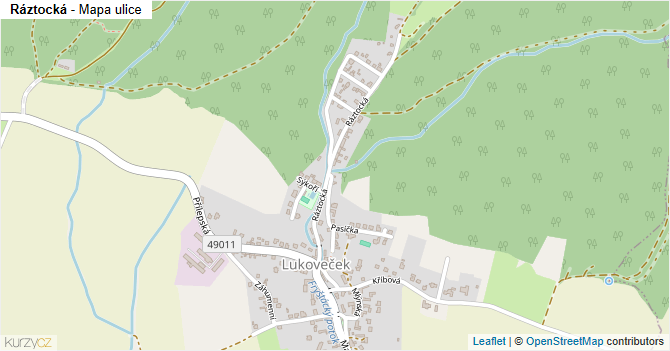 Ráztocká - mapa ulice