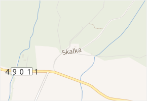 Skalka v obci Lukoveček - mapa ulice