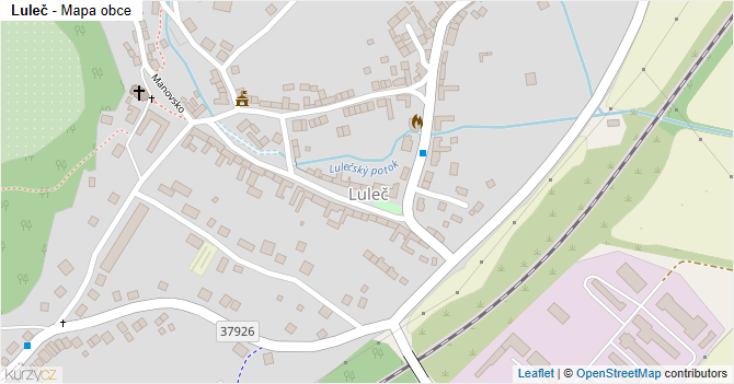 Luleč - mapa obce