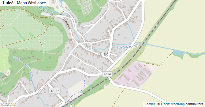 Luleč - mapa části obce