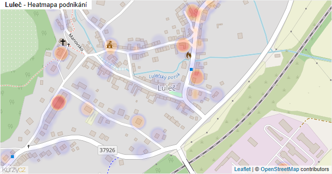 Luleč - mapa podnikání