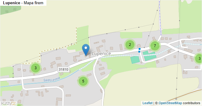 Lupenice - mapa firem