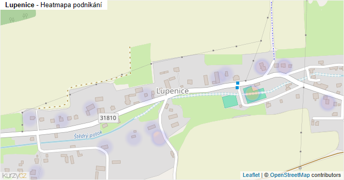 Lupenice - mapa podnikání