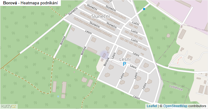Borová - mapa podnikání
