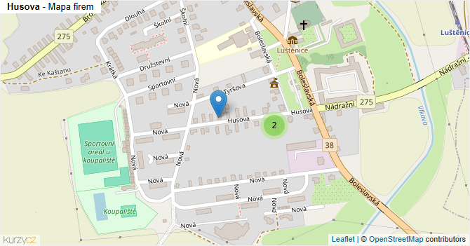 Husova - mapa firem