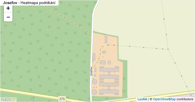 Josefov - mapa podnikání
