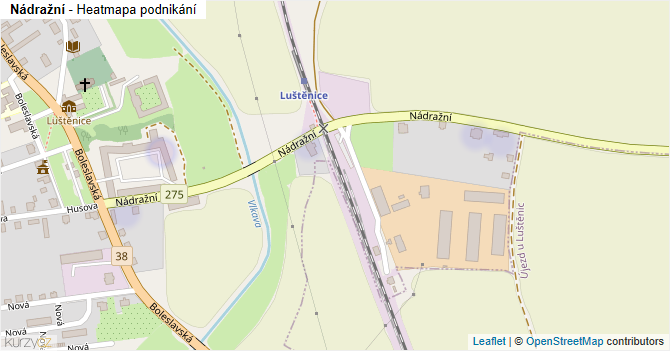 Nádražní - mapa podnikání