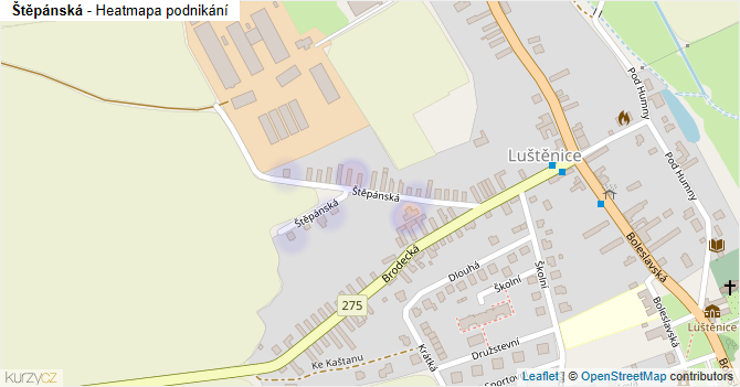 Štěpánská - mapa podnikání