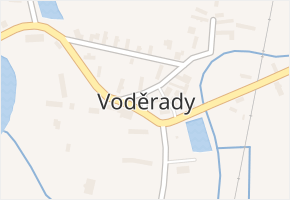Voděrady v obci Luštěnice - mapa části obce