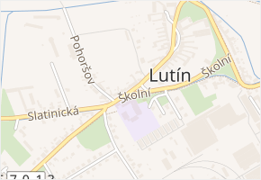 Na Zábraní v obci Lutín - mapa ulice