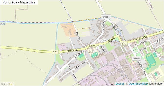 Pohoršov - mapa ulice