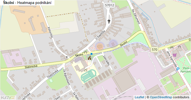 Školní - mapa podnikání