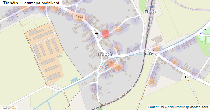 Třebčín - mapa podnikání
