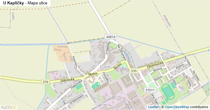 U Kapličky - mapa ulice